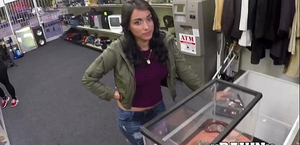  Pretty lady sells her twat and other things in pawnshop